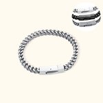 Bracelets en acier titane personnalisés Bracelet en chaîne pour lui Cadeau pour petit ami