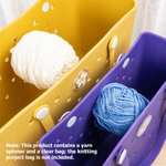 Personalised Portable Crochet Knitting Yarn Spinner Clear Name Bag Set Accessories for Bogg Vacation Travel Supplies Birthday Gift for Craft Lovers