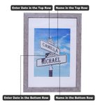 10 Anniversario in latta Quadro stradale con doppio nome e data