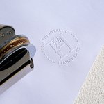 Personalized Ex Libris From The Library of Birth Flower Initial Book Embosser Stamp with Text Birthday Anniversary Gift for Librarian Book Lover