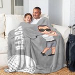 Personalizzato Golf Sports Cartoon Character Soft Throw Blanket con nome e numero Birthday Club Home Decor Gift for Golfers Golf Players