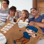 Personalizzato Golf Sports Cartoon Character Soft Throw Blanket con nome e numero Birthday Club Home Decor Gift for Golfers Golf Players