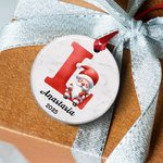 Personalised Santa Letter Ceramic Ornament with Name and Year Tree Decor Christmas Gift for Friend Family