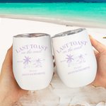 Gobelet Isotherme 350 ml Personnalisé avec Nom Cadeau de Plage pour Demoiselle d'Honneur Femme