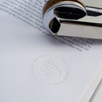 Personalized Ex Libris From The Library of Birth Flower Initial Book Embosser Stamp with Text Birthday Anniversary Gift for Librarian Book Lover