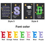 Jouet personnalisé en forme d'éléphant avec initiale du nom Année 2025 Cadeau de fin d'études pour diplômés