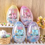 Personalised Cartoon Character Cute Rabbit Chick Bow Dot Initial Easter Eggs with Name Party Favor Easter Basket Stuffer Gift for Boys Girls