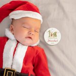 Ornamento in ceramica personalizzato per il primo Natale del bambino con nome e anno, decorazione per l'albero delle vacanze, regalo di Natale per i neonati.