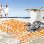 Personalized Colourful Signature Style Graduation Beach Towel with Name Year Vacation Pool Party Graduation Gift for Class of 2024 Graduates