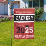 Personalized Double-sided Graduation Garden Flag with Name and Class of 2025 Multicolor Yard Porch Decoration Gift for Graduates Seniors
