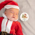 Personalized Teddy Bear with Santa Hat Ceramic Christmas Ornament with Name First Christmas Tree Decor Gift for Baby Boys Girls