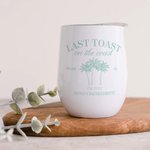 Gobelet Isotherme 350 ml Personnalisé avec Nom Cadeau de Plage pour Demoiselle d'Honneur Femme