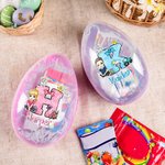 Personalised Cartoon Character Cute Rabbit Chick Bow Dot Initial Easter Eggs with Name Party Favor Easter Basket Stuffer Gift for Boys Girls