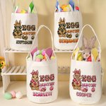 Personalised Camouflage Bunny Egg Hunter Bucket Bag with Name Easter Party Hunt Basket Holiday Birthday Gift for Boys Girls
