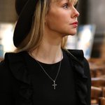 Henkilökohtainen Zirkoni asetus Birthstone Cross kaulakoru korut syntymäpäivä uskonnollinen kaste lahja kristitty nainen