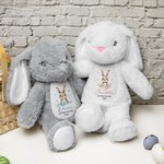 Conejito de peluche personalizado Mi primera Pascua Flor Mariposa con nombre y año Regalo de cumpleaños de Pascua para niños