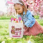 Personalised Camouflage Bunny Egg Hunter Bucket Bag with Name Easter Party Hunt Basket Holiday Birthday Gift for Boys Girls