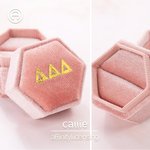 Personlig grekisk bokstav Sororitetsnamn Sammet Badge Ring Smyckeskrin Bid Day Big Little Födelsedagspresent för syster Vän | Callie × Affinity Licensing