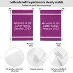 Personalized Simple Double-Sided Text Garden Flag Multicolour Yard Porch Outdoor Decoration Housewarming Holiday Gift for Family Friend