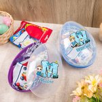 Personalised Cartoon Character Cute Rabbit Chick Bow Dot Initial Easter Eggs with Name Party Favor Easter Basket Stuffer Gift for Boys Girls
