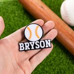 Personalized 3D Sports Softball Soccer Ball Bag Charm with Name Accessory for Bogg Game Day Team Birthday Gift for Sports Lovers