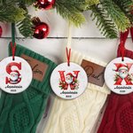Personalised Santa Letter Ceramic Ornament with Name and Year Tree Decor Christmas Gift for Friend Family