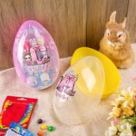 Personalised Cartoon Character Cute Rabbit Chick Bow Dot Initial Easter Eggs with Name Party Favor Easter Basket Stuffer Gift for Boys Girls