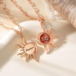 Personalized Angel Number Sun and Moon Energy Gemstone Necklace with Text Birthday Anniversary Gift for Mystery Numerology Lover