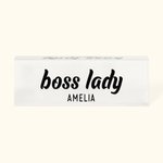 Personalized Boss Lady Name Sign Desk Nameplate Office Decor Promotion Congratulation Appreciation Gift for Women Leader Colleague