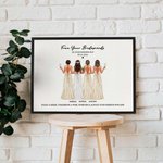 Gepersonaliseerd Bruid Cheers met bruidsmeisjes Canvas schilderij met naam datum en zegen Quote bruiloft bruids douche vrijgezellenfeest cadeau voor bruid