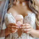 Personalized With Love & Thanks Floral Hand Sanitizer Label Set of 30 with Text and Date Engagement Wedding Party Favors Gift for Couple