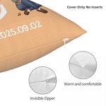 Personlig kvinna tecknad karaktär fjärilar design kasta kuddeöverdrag med initialer och namn heminredning pensionering födelsedagspresent för mormor mamma