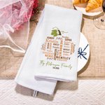 Personalisierte Kürbis Wort Wolke 100% Baumwolle schnell trocknende Waffel Geschirrtuch mit Text Geburtstag Herbst Geschenk für Mama Oma