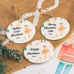 Ornamento natalizio personalizzato in ceramica della famiglia dello Schiaccianoci e della Fata Confetto