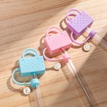 Personalised Beach Bag Straw Cover Topper with Initial Charm Accessories for Stanley Tumbler Birthday Party Favors Gift for Women