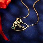 Nurse Graduation Heart Stethoscope Name Necklace