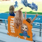 Personalisierte Weiche Cartoon Cheerleader Dame Kuscheldecke mit Namen Haus Dekoration Geburtstag Geschenk für Cheerleader Damen