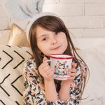 Personalized Floral Easter Eggs Bunny Chick 12oz Enamel Mug with Name Easter Party Birthday Gift for Boys Girls