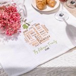 Personalisierte Kürbis Wort Wolke 100% Baumwolle schnell trocknende Waffel Geschirrtuch mit Text Geburtstag Herbst Geschenk für Mama Oma