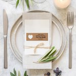 Personalized Thank You For Sharing Our First Meal Tag Set for Table Decor with Name and Date Wedding Favor Gift for Engaged Couple