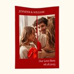 Personalised 1-6 Photos Collage Soft Warm Blanket with Name Date and Text Multicolor Available Birthday Anniversary Gift for Family Couple