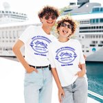 Personalisierte Familie Kreuzfahrtschiff Anker 100 % Baumwolle Kind Erwachsenen-T-Shirt mit Namen und Text Jahrestag Reise Geschenk für Familie Paar