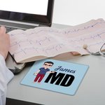 Personalised Cartoon Character Multiple Sizes Non-Slip Mouse Pad with Name and Occupation Birthday Gift for Nurse Doctor Medical Staff