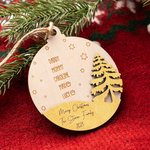 Estrella de madera personalizada grabada Ornamento del árbol de Navidad con 1 - 8 nombres y cuerda de cáñamo Navidad decoración del hogar regalo para la familia