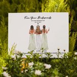 Gepersonaliseerd Bruid Cheers met bruidsmeisjes Canvas schilderij met naam datum en zegen Quote bruiloft bruids douche vrijgezellenfeest cadeau voor bruid