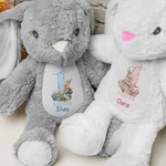 Personalized Cute Easter Egg Bunny Plush Stuffed Toy with Name 1st Easter Baby Shower Gift for Baby Boys Girls