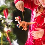 Personalized Simulation Dinosaur Christmas Ornament with Engraved Name and Year Christmas Birthday Gift for Kids