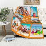 Henkilökohtainen 8 valokuvakollaasit Cousin Crew Heart Soft Throw Blanket kanssa vuoden Home Decor Family Reunion joululahja lapsille