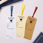 Personalisierte Graduation Wishes Card Tags mit Band Name und Jahr Satz von 8 Party Dekoration Graduation Geschenk für Absolventen