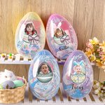 Personalized Broken Eggshell Face Photo Portrait Fillable Jumbo Easter Egg with Name Holiday Basket Stuffers Easter Party Favors Gift for Kids